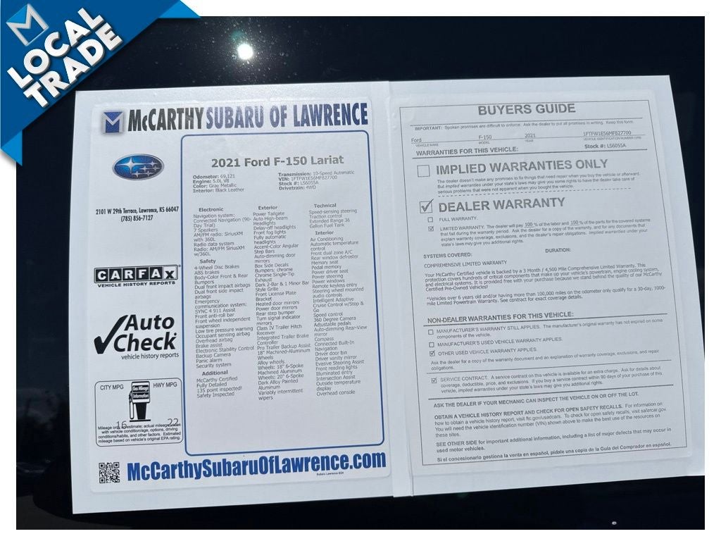 2021 Ford F-150 Lariat