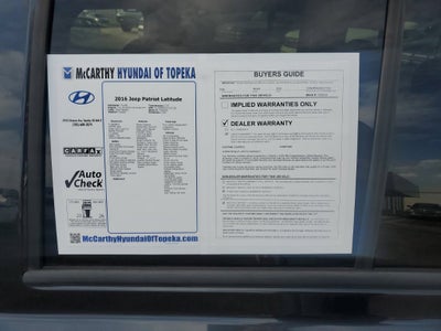 2016 Jeep Patriot High Altitude
