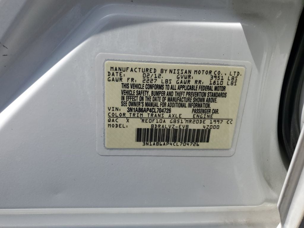 2012 Nissan Sentra 2.0 SL