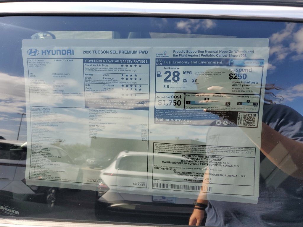 2026 Hyundai TUCSON SEL Premium FWD