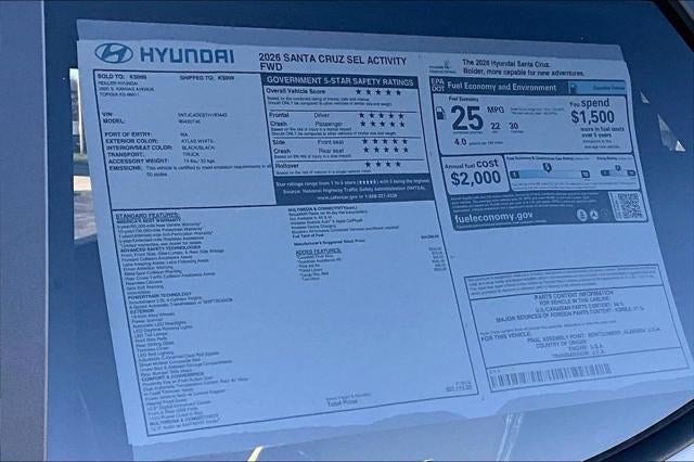 2026 Hyundai SANTA CRUZ SEL Activity FWD