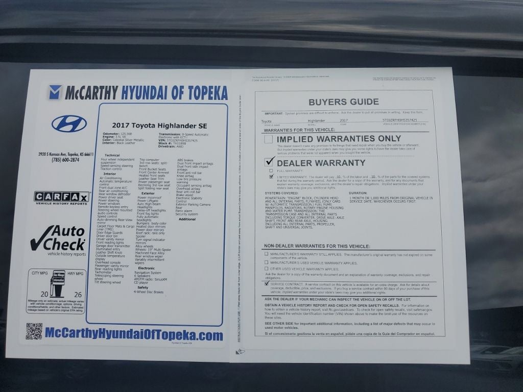 2017 Toyota Highlander SE