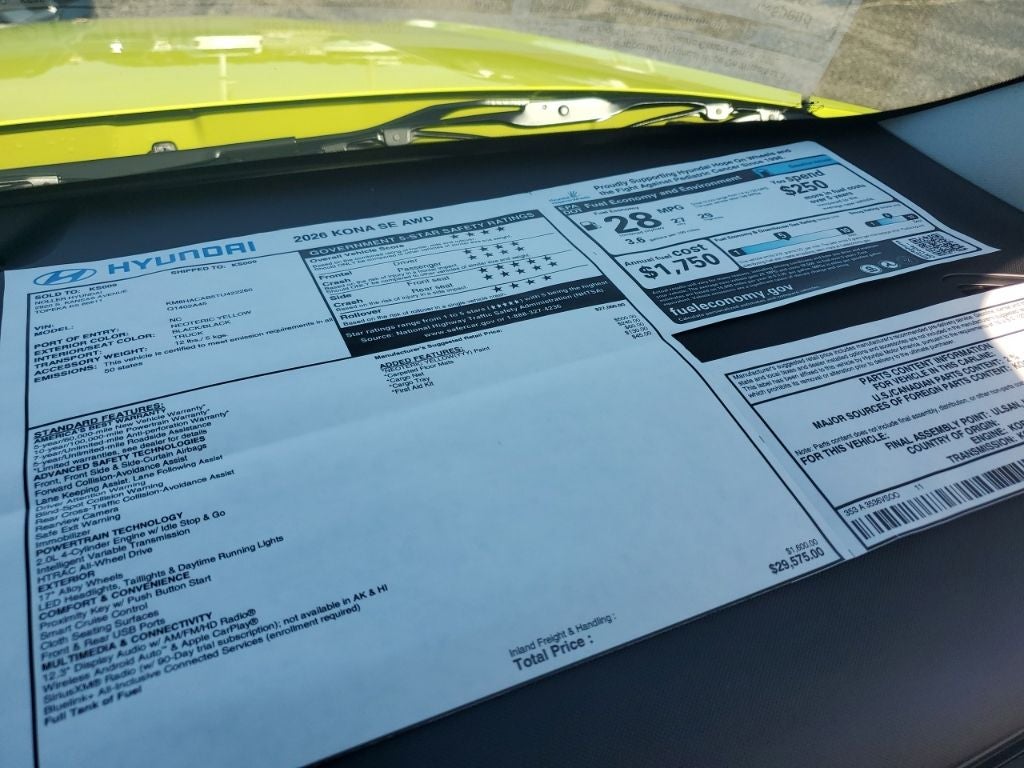 2026 Hyundai KONA SE AWD