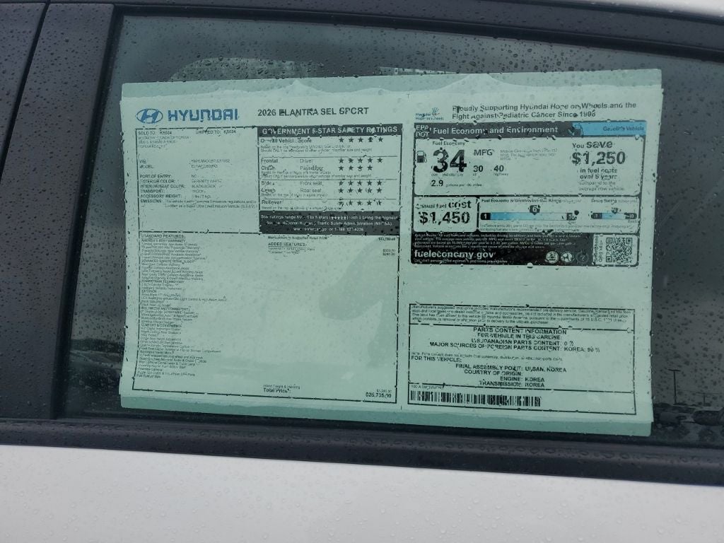 2026 Hyundai ELANTRA SEL Sport
