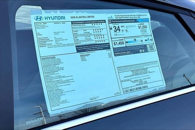 2026 Hyundai ELANTRA Limited