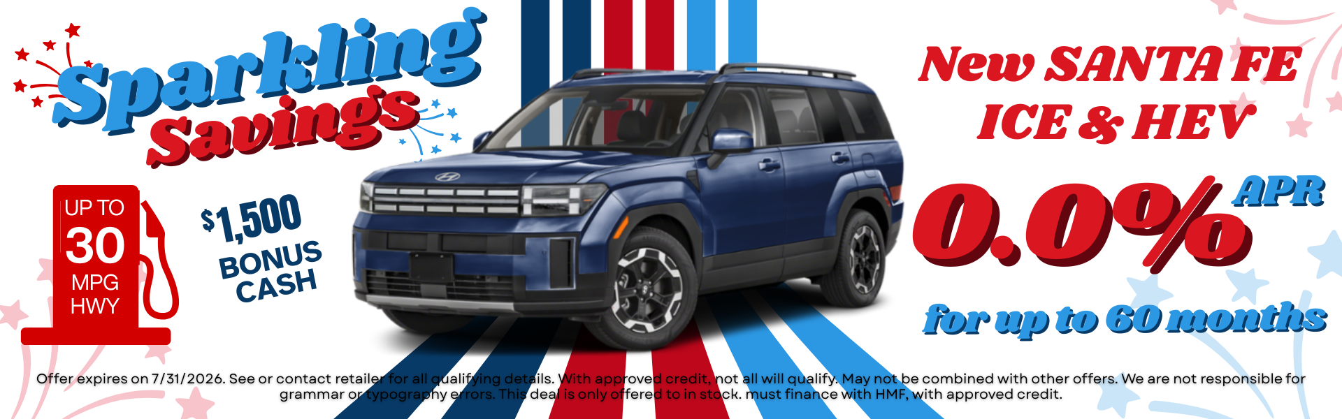 Santa Fe ICE and HEV Apr Bonus